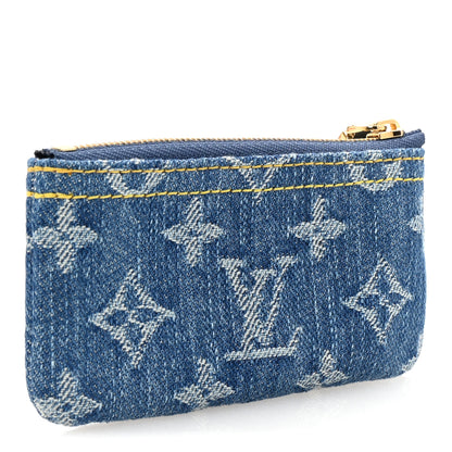 Louis Vuitton Monogram Denim Key Pouch Denim Blue 3 of 7