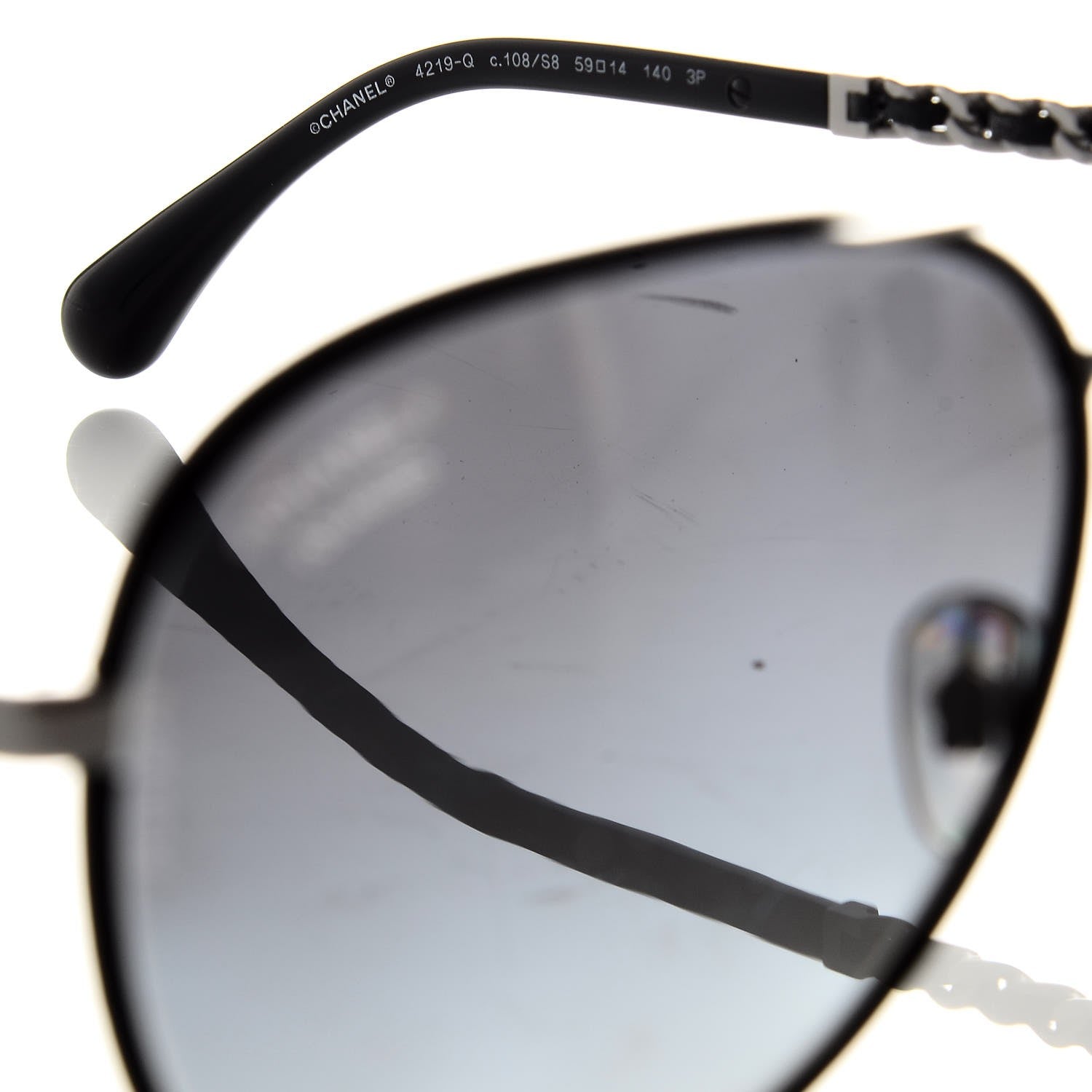 Chanel Polarized Pilot Winter Sunglasses 4219 Black 5 of 7