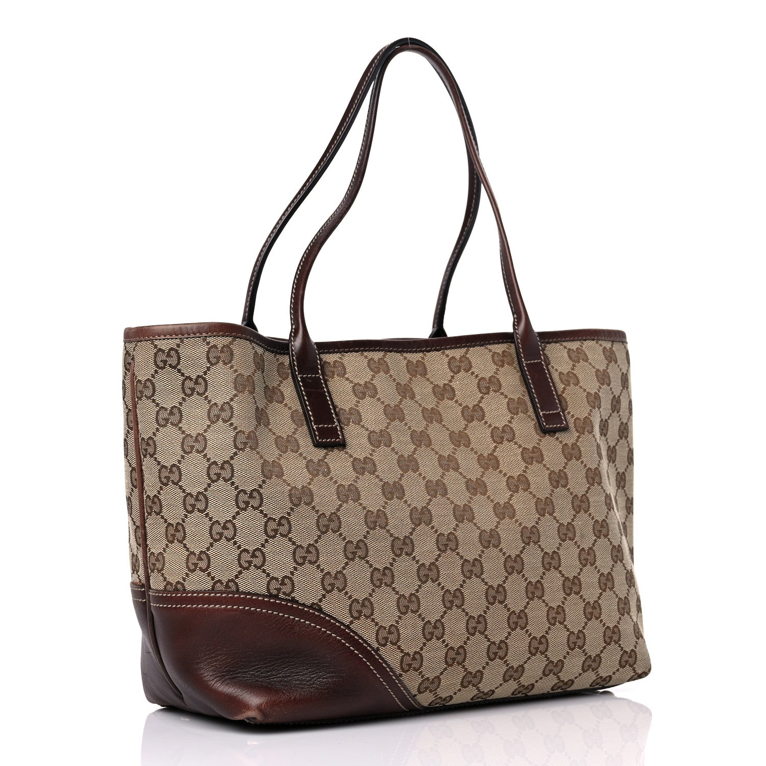 Gucci Monogram Medium New Britt Tote Brown 3 of 13
