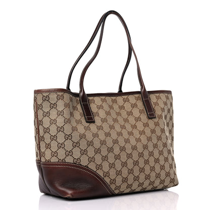 Gucci Monogram Medium New Britt Tote Brown 3 of 13