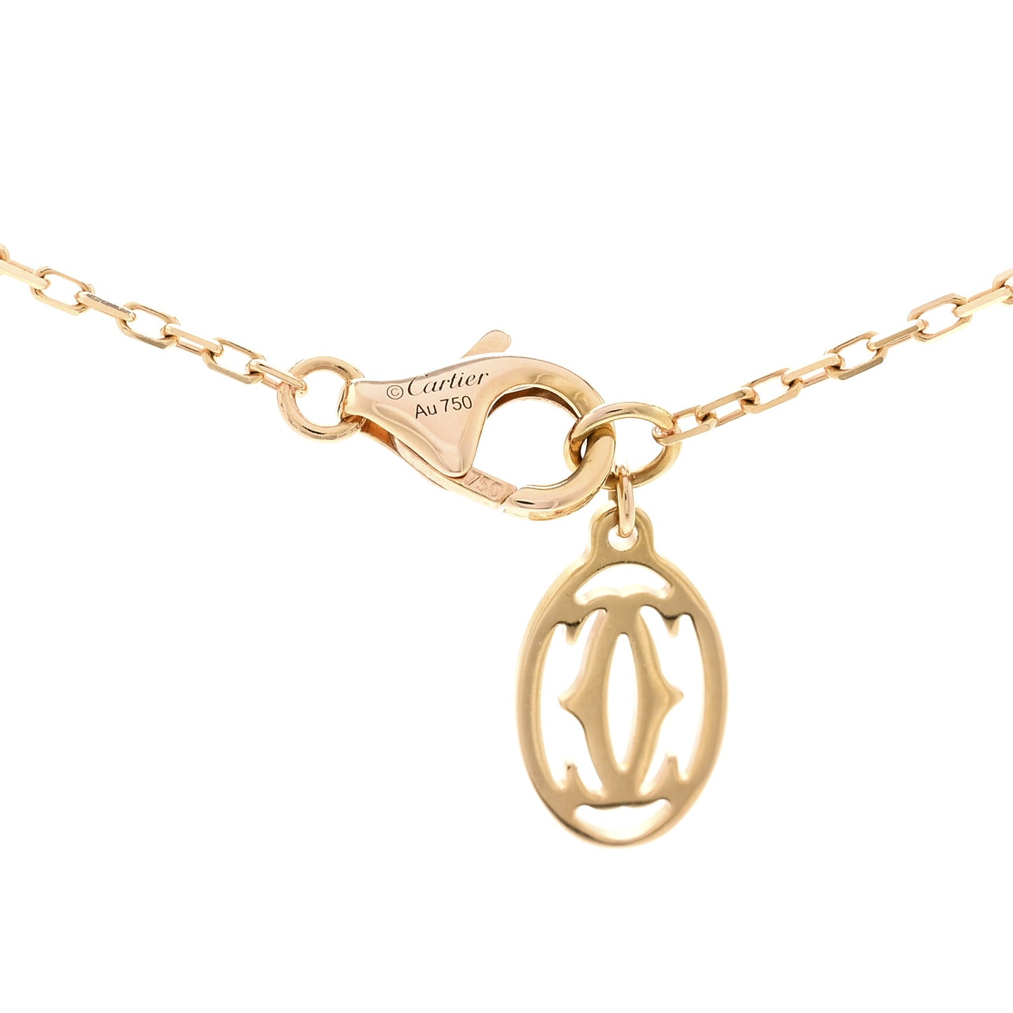 18K Pink Gold Diamond SM D'Amour Pendant Necklace