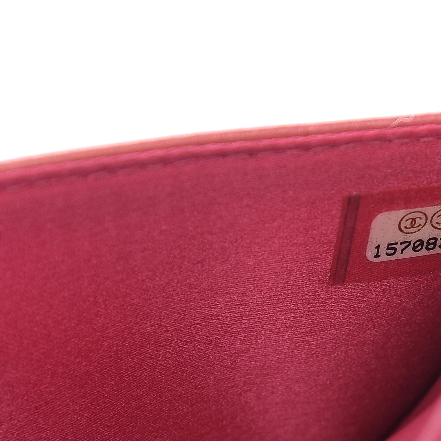 Patent Camellia Embossed Wallet on Chain WOC Rose