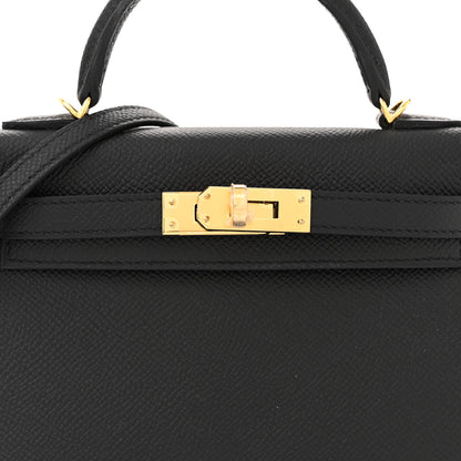Hermes Epsom Mini Kelly Sellier 20 Black 8 of 11