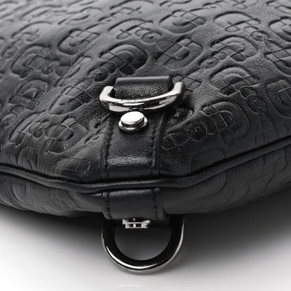 Gucci Calfskin Horsebit Embossed Abbey Messenger Black 8 of 9