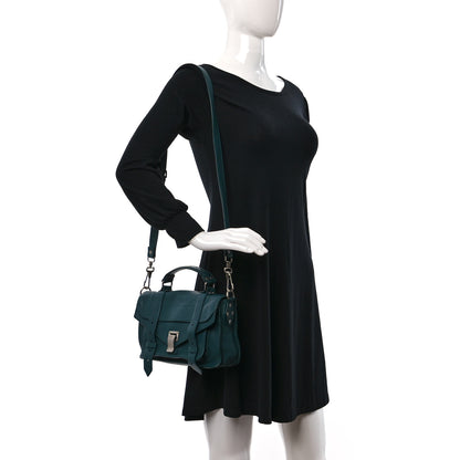 Proenza Schouler Lambskin Tiny PS1 Satchel Dark Teal 2 of 9