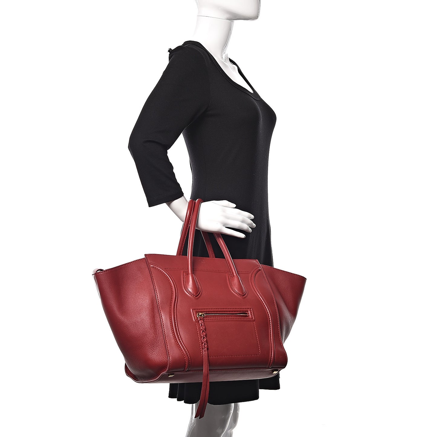 Supple Calfskin Medium Phantom Luggage Red