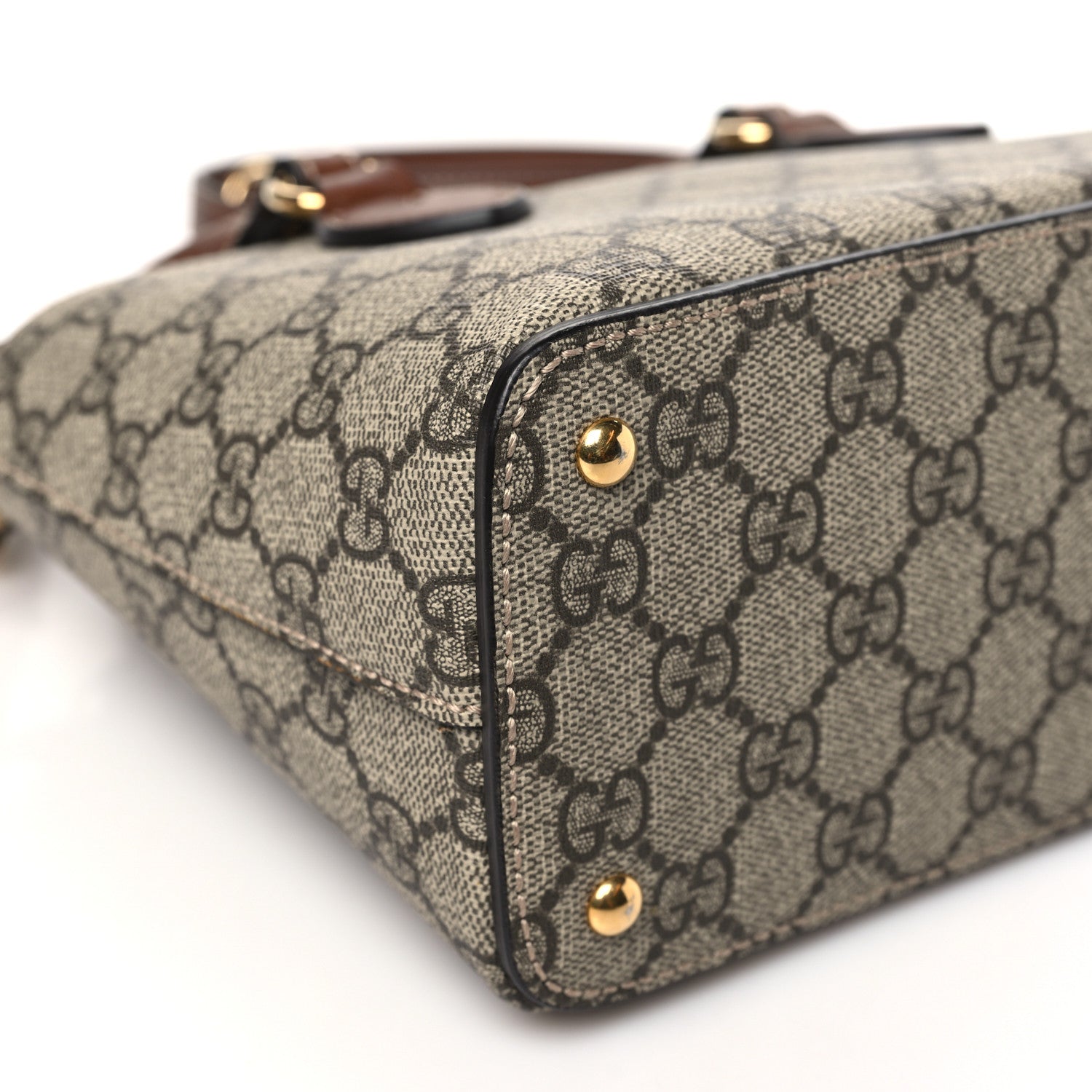Gucci GG Supreme Monogram Mini Zip Top Tote Beige Tuscany 9 of 10