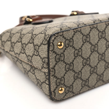 Gucci GG Supreme Monogram Mini Zip Top Tote Beige Tuscany 9 of 10