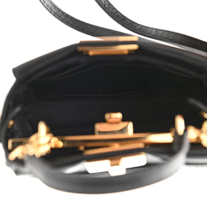 Fendi Nappa Micro Peekaboo Iconic Satchel Black 5 of 9