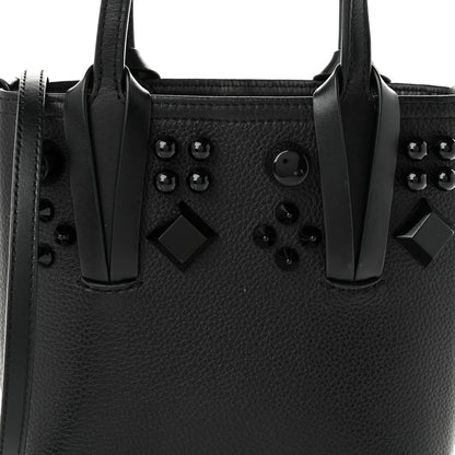 Christian Louboutin Calfskin Empire Spike Monochrome Studded Mini North South Cabata Tote Black 8 of 11