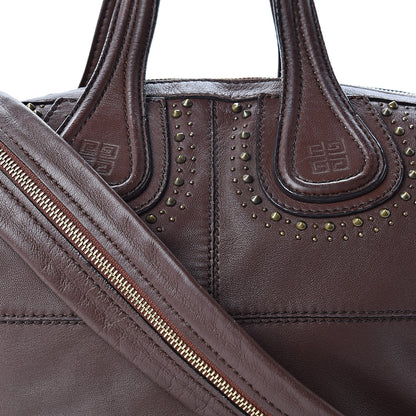 Givenchy Lambskin Studded Small Nightingale Dark Brown 8 of 17