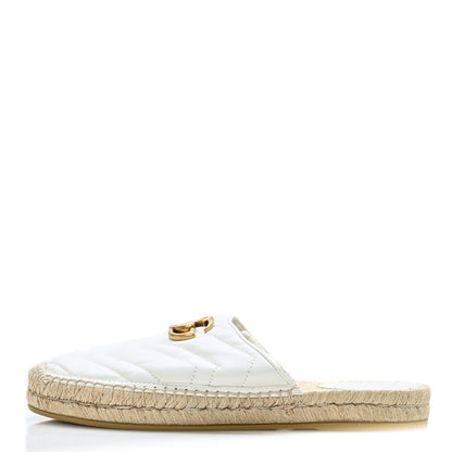 Gucci Nappa Matelasse GG Marmont Espadrille Slippers 38.5 Great White 1 of 8
