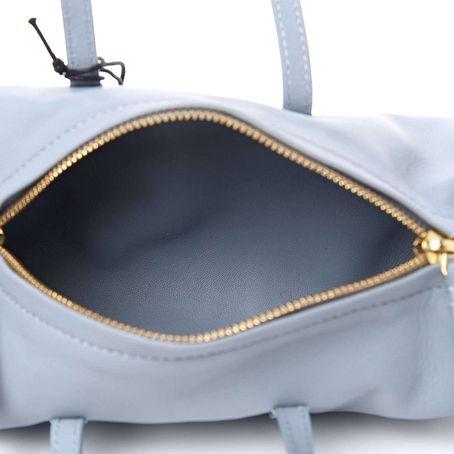 Calfskin Mini Duffel Bag Grey Blue