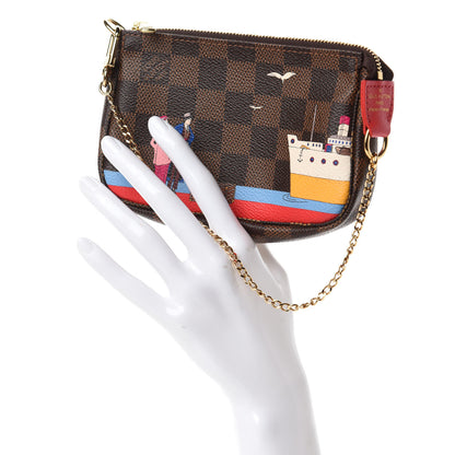 Louis Vuitton Damier Ebene 2016 Christmas Animation Mini Pochette Accessories 2 of 7