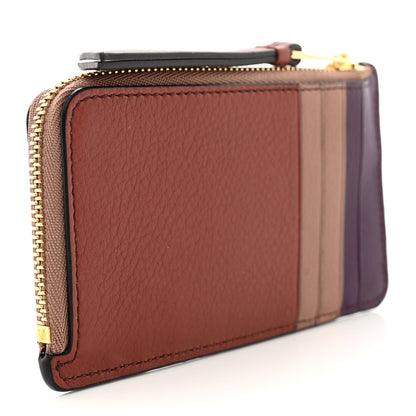 Loewe Calfskin Puzzle Colorblock Coin Card Holder Dark Blush Dark Rust 3 of 7