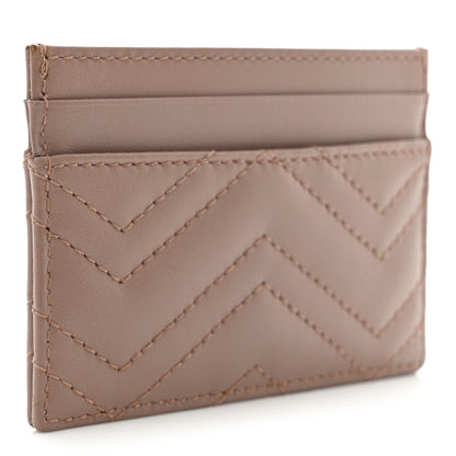 Gucci Calfskin Matelasse GG Marmont Card Holder Porcelain Rose 3 of 7