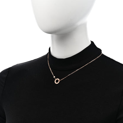 Cartier 18K Pink Gold 2 Diamond LOVE Necklace 2 of 5