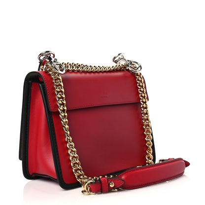 Fendi Vitello Century F is Fendi Bi-Color FF 1974 Embossed Small Kan I Shoulder Bag Fragola Maya Black 3 of 9