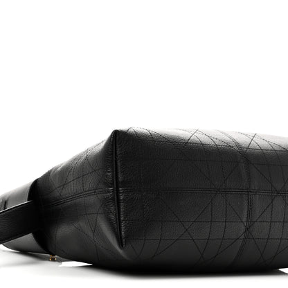 Christian Dior Grained Calfskin Flat Macrocannage Medium Voyage Bag Black 9 of 10