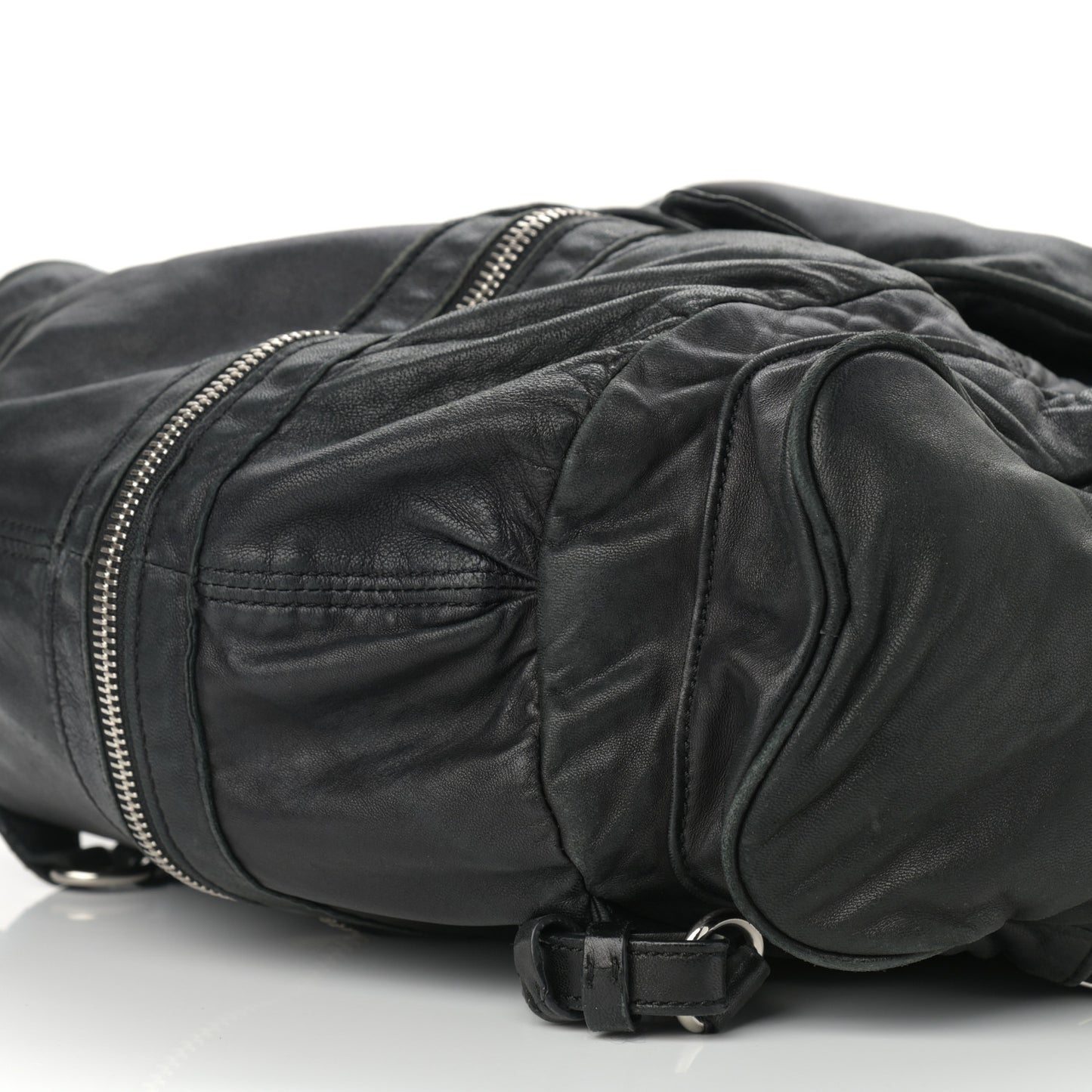 Lambskin Marti Backpack Bag Washed Black Rhodium Hardware