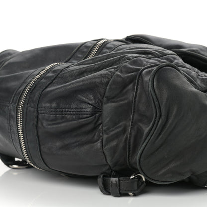 Alexander Wang Lambskin Marti Backpack Bag Washed Black Rhodium Hardware 6 of 11