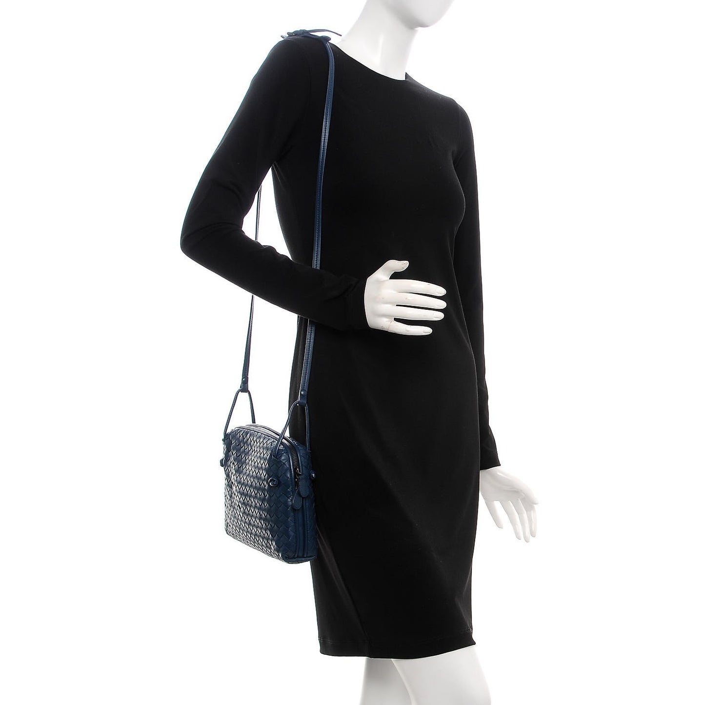 Nappa Intrecciato Pillow Crossbody Messenger Atlantic