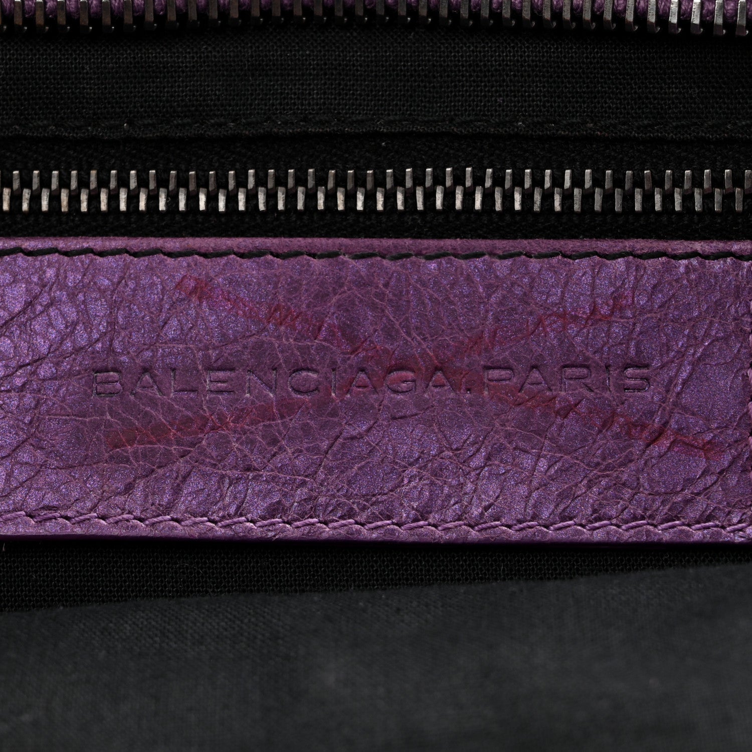 Balenciaga Agneau Classic Hardware City Metallic Purple 7 of 15