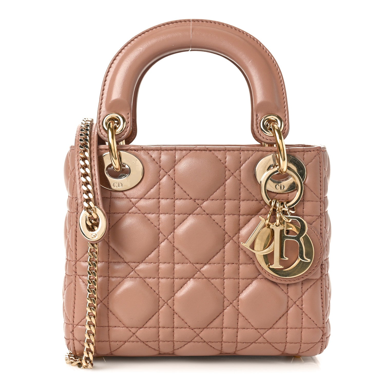 Christian Dior Lambskin Cannage Mini Lady Dior Blush 1 of 13
