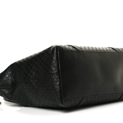 Gucci Soft Microguccissima Medium Zippered Satchel Black 10 of 17