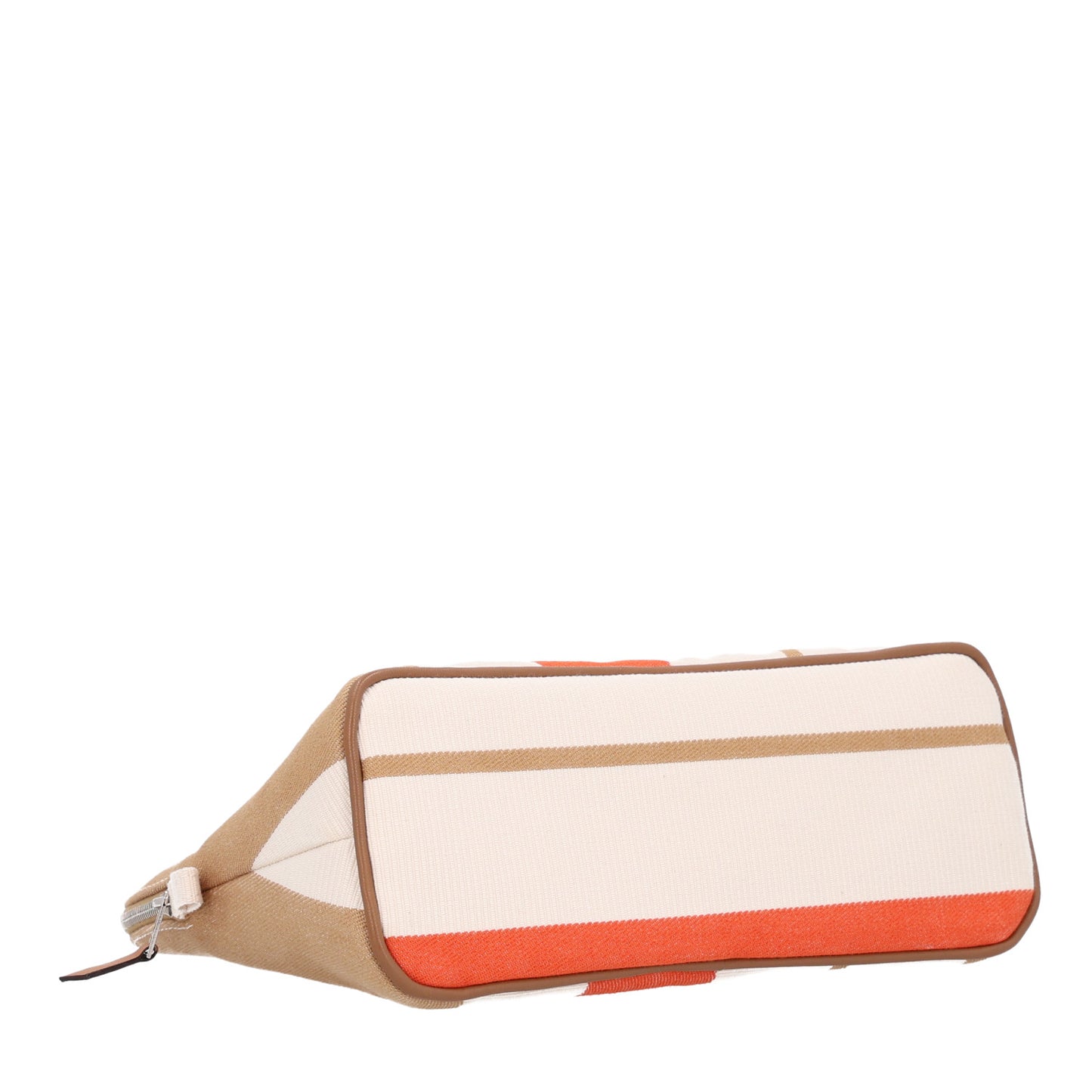 Cotton Stripe Bolide Rayures Rocabar Medium Travel Cosmetic Pouch Feu Naturel