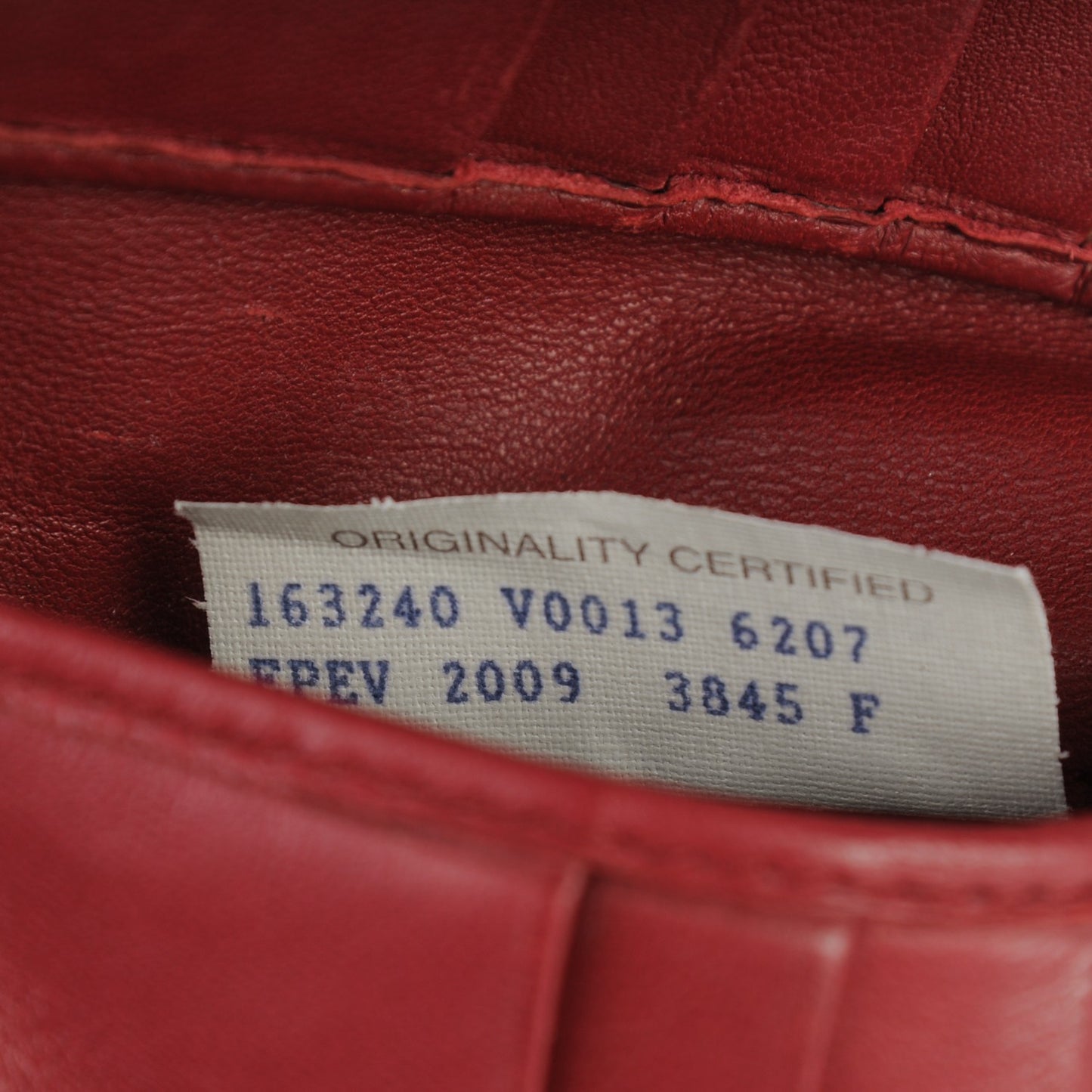 Nappa Intrecciato French Flap Wallet Red