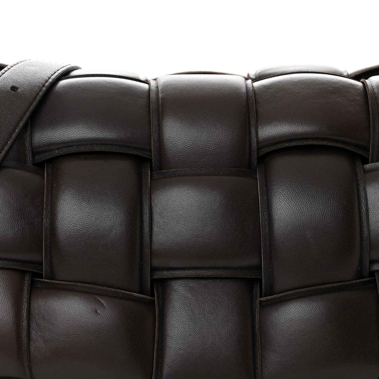 Nappa Maxi Intreccio Padded Cassette Crossbody Bag Fondant