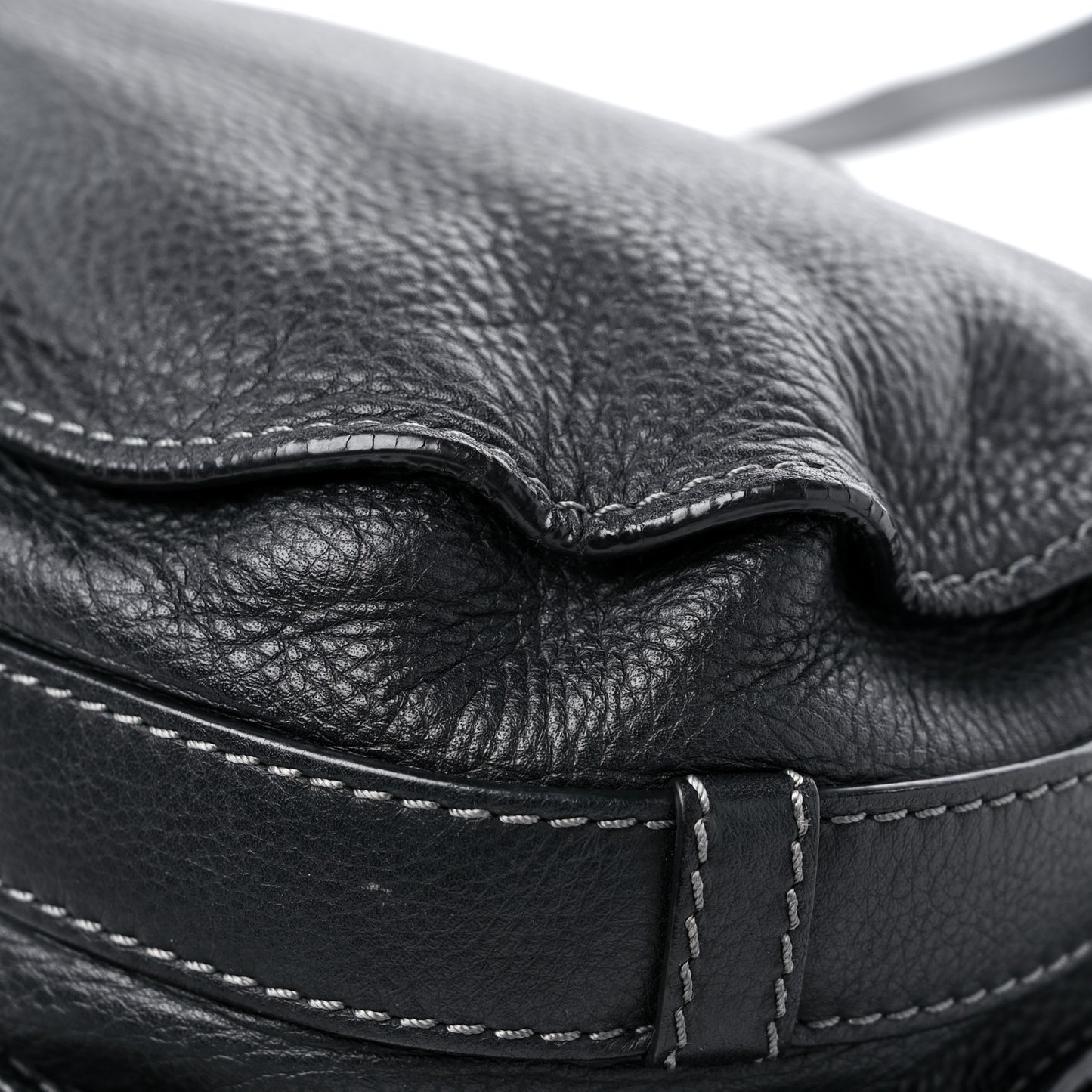 Calfskin Medium Marcie Round Crossbody Bag Black