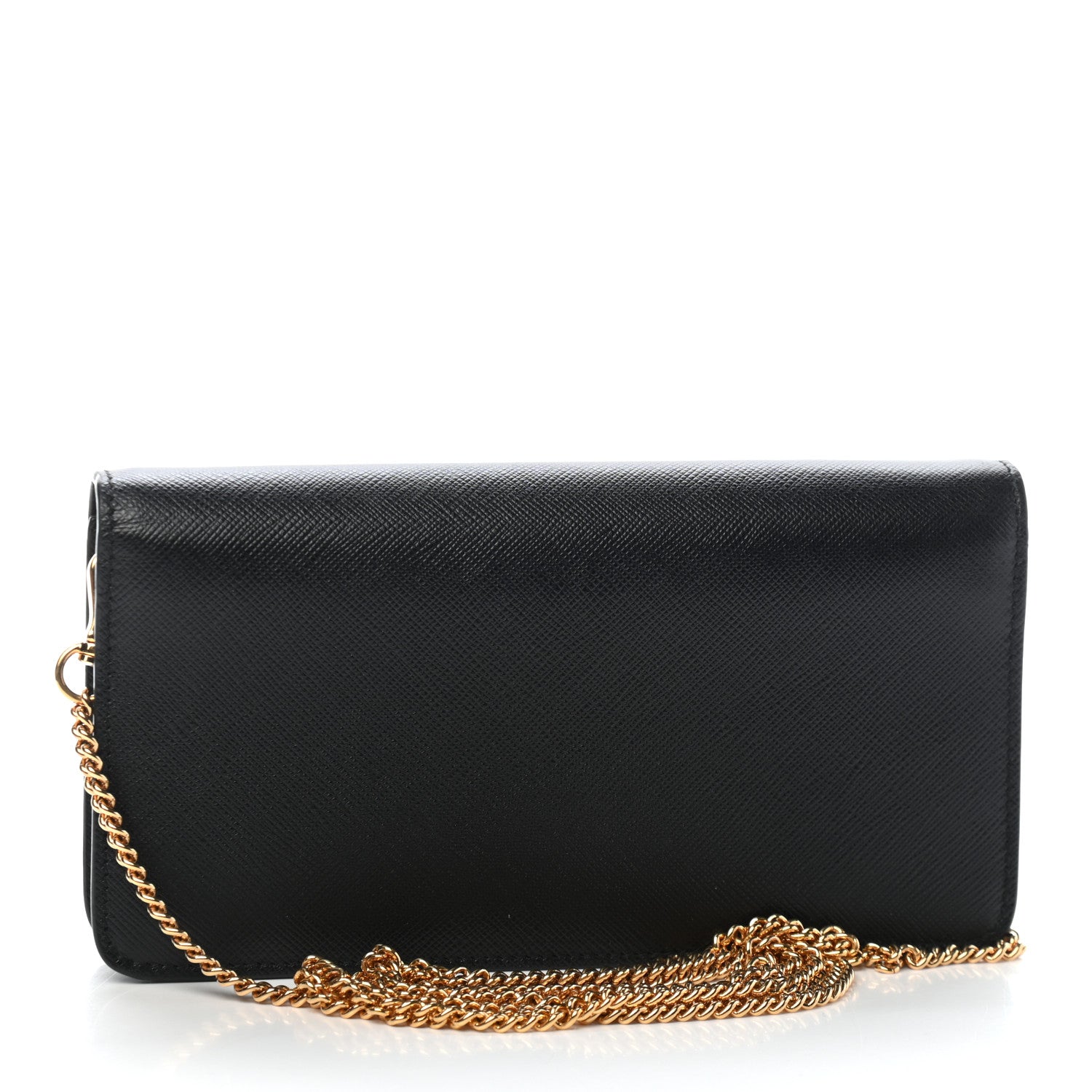 Prada Saffiano Metal Oro Mini Bag Black 4 of 15