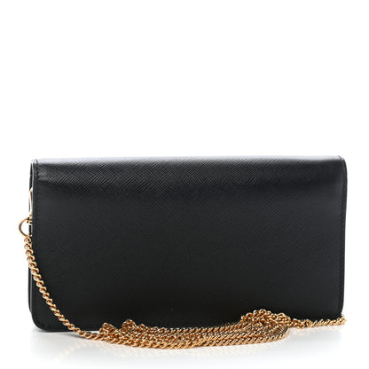 Prada Saffiano Metal Oro Mini Bag Black 4 of 15