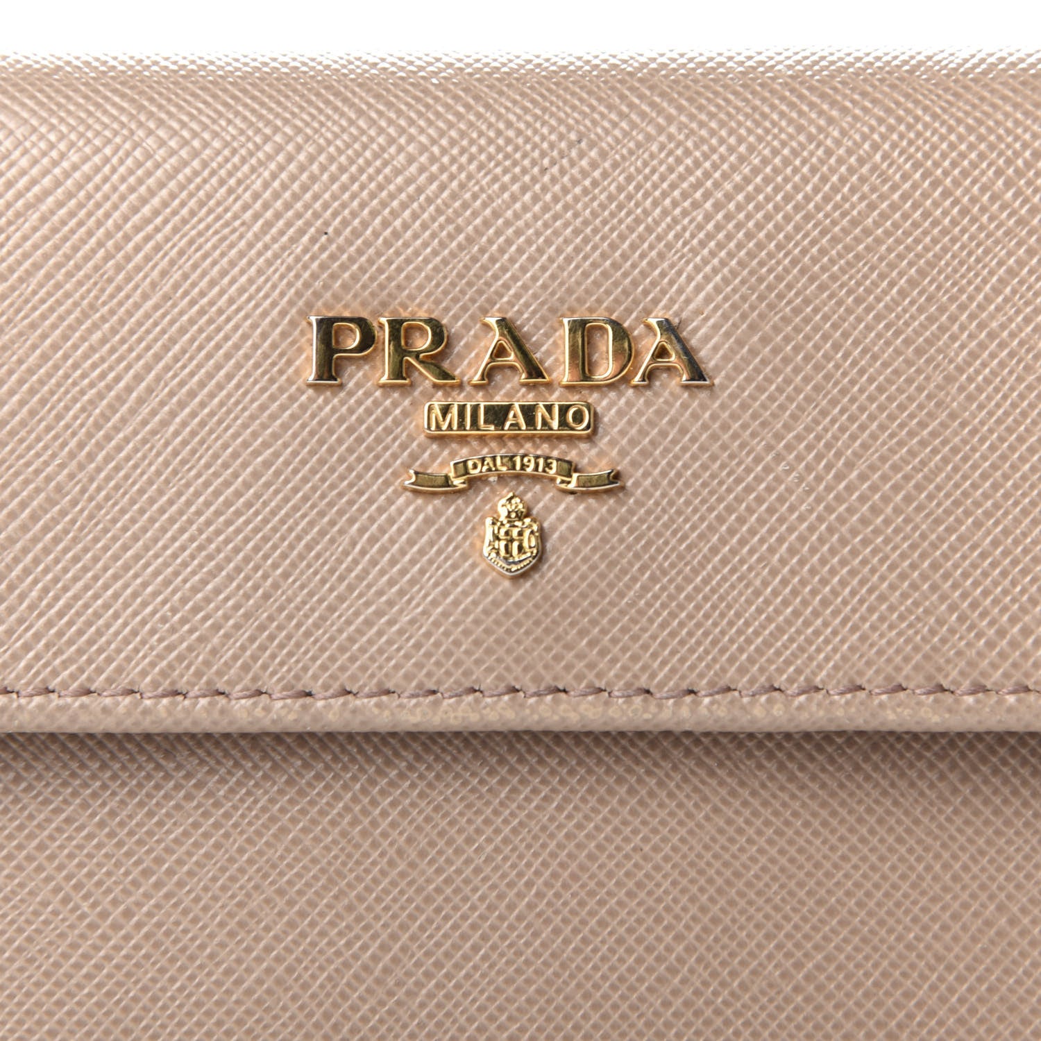 Prada Saffiano French Flap Compact Wallet Cammeo 6 of 11