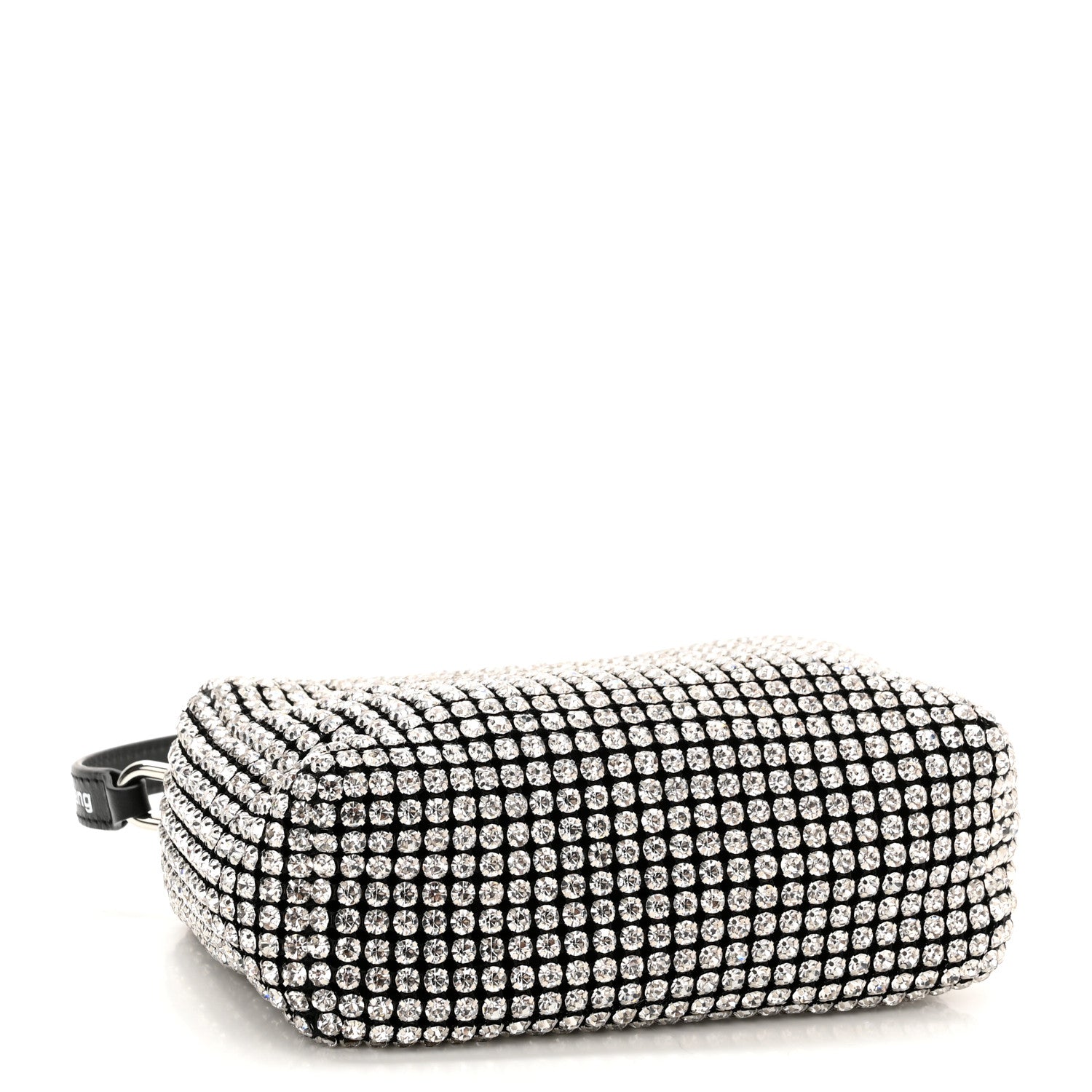 Alexander Wang Mesh Crystal Rhinestone Mini Heiress Pouch Black Silver 4 of 13