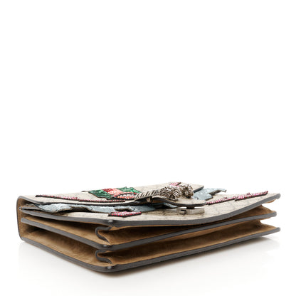 Gucci GG Supreme Monogram Lightning Embroidered Medium Dionysus Shoulder Bag Beige 4 of 12