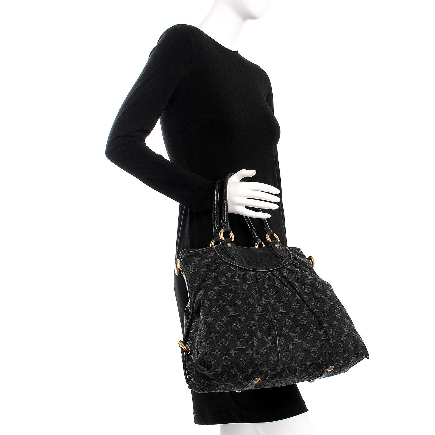 Louis Vuitton Denim Neo Cabby GM Black 3 of 8