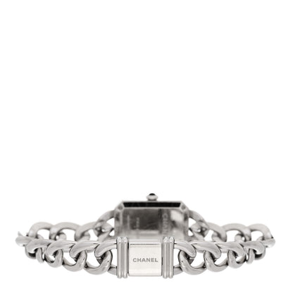 Chanel Stainless Steel Diamond Bezel 20mm Chain Premiere Quartz Watch Black 3 of 5