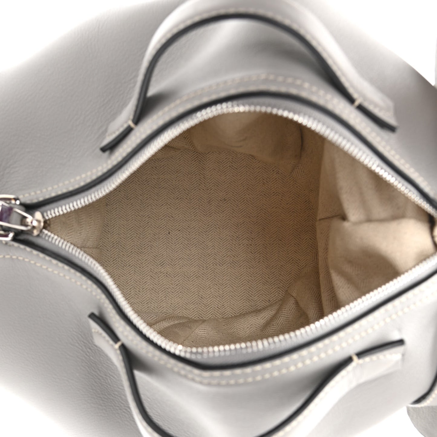 Calfskin Large Elephant Crossbody Bag Grey