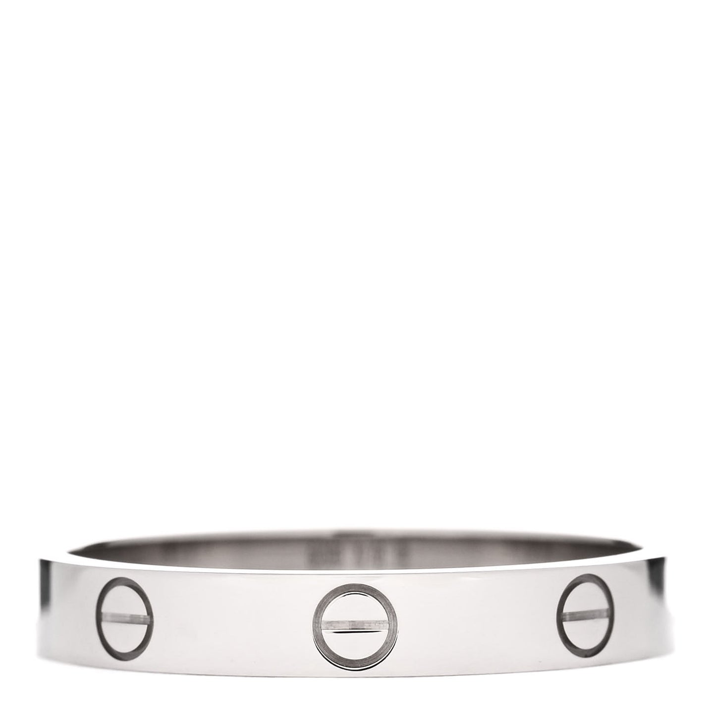 18K White Gold 3.5mm LOVE Wedding Band Ring 64 10.75