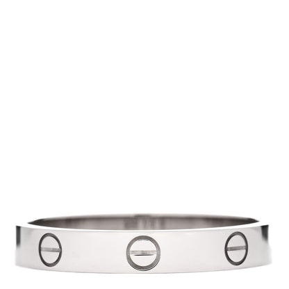 Cartier 18K White Gold 3.5mm LOVE Wedding Band Ring 64 10.75 3 of 4