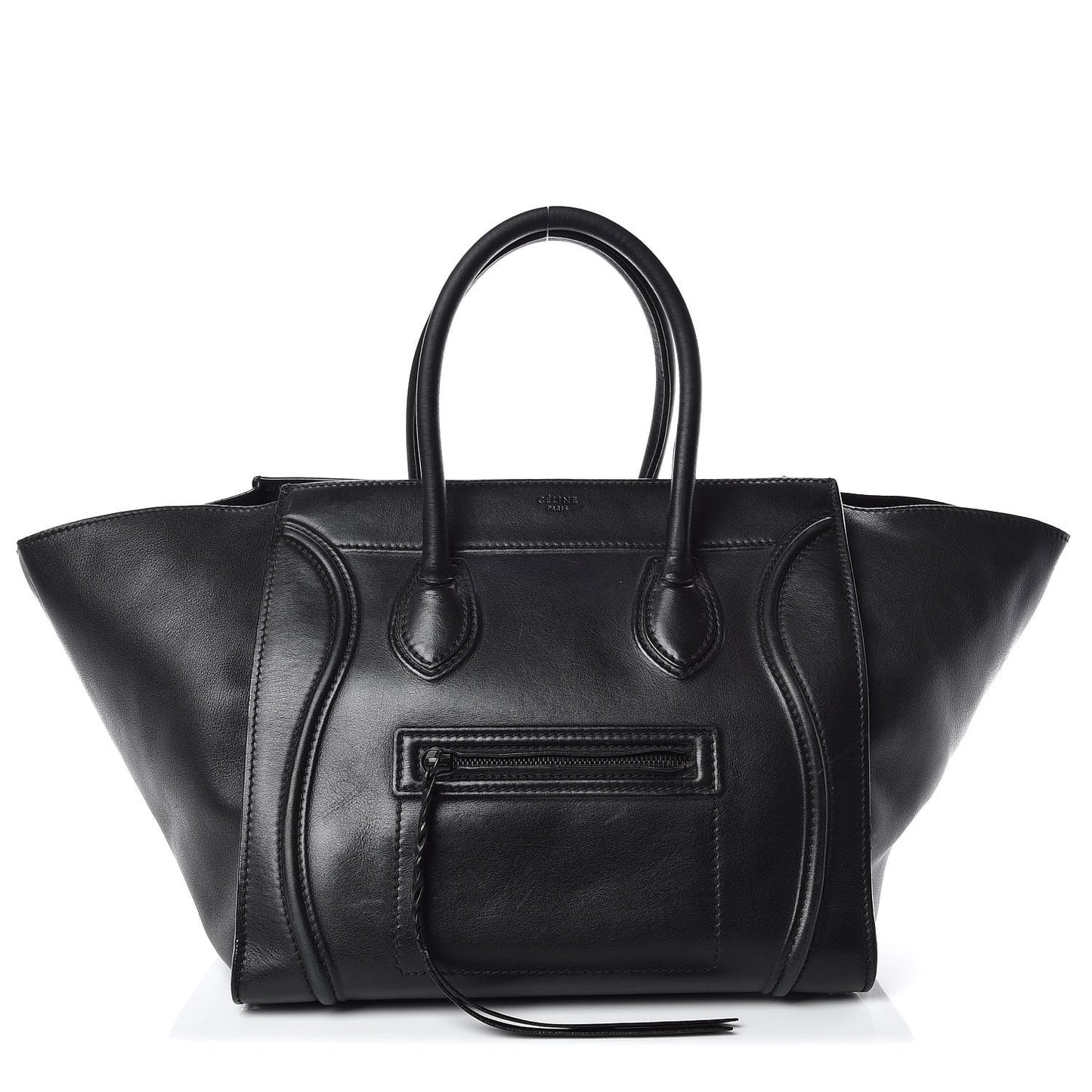 Smooth Calfskin Medium Phantom Luggage Black