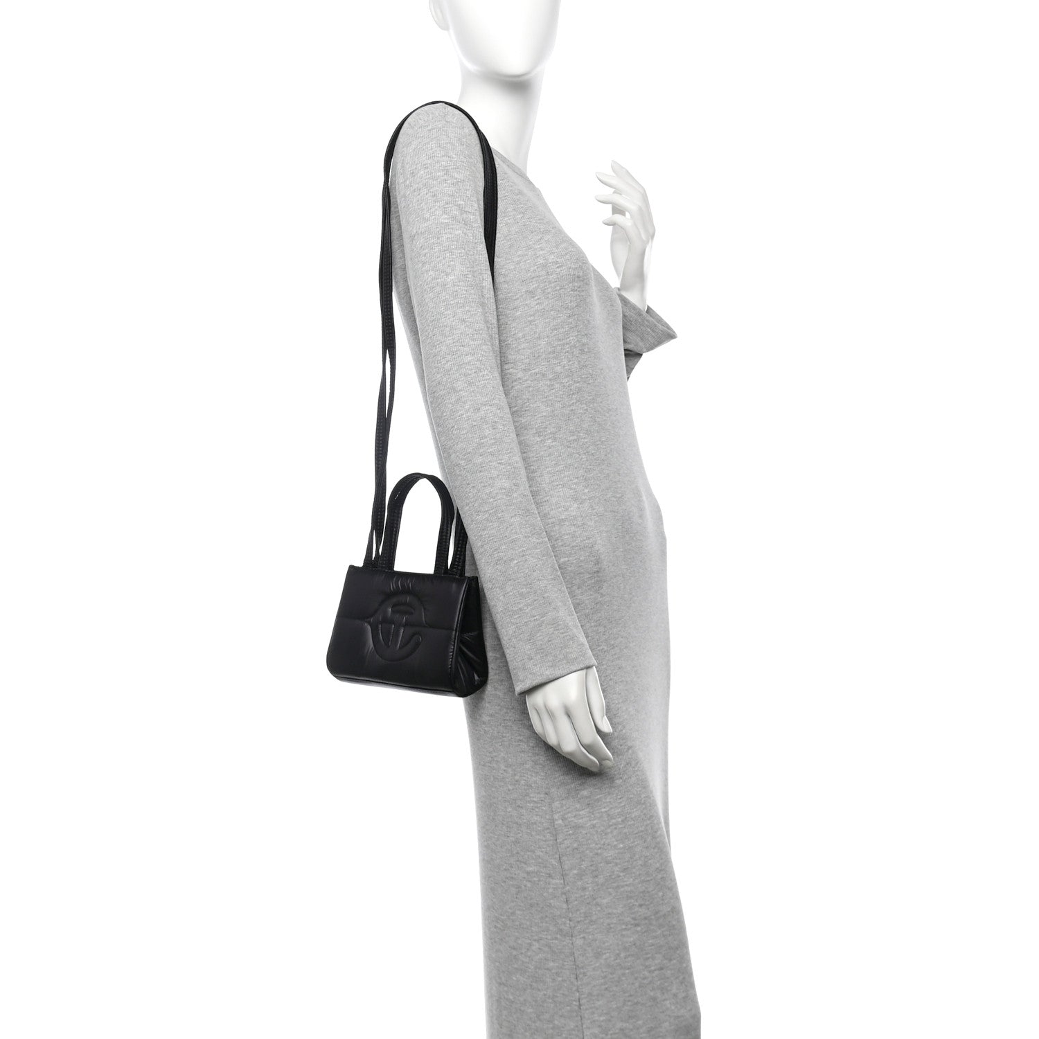 Telfar Nylon Small Puff Shopping Bag Black 2 of 11