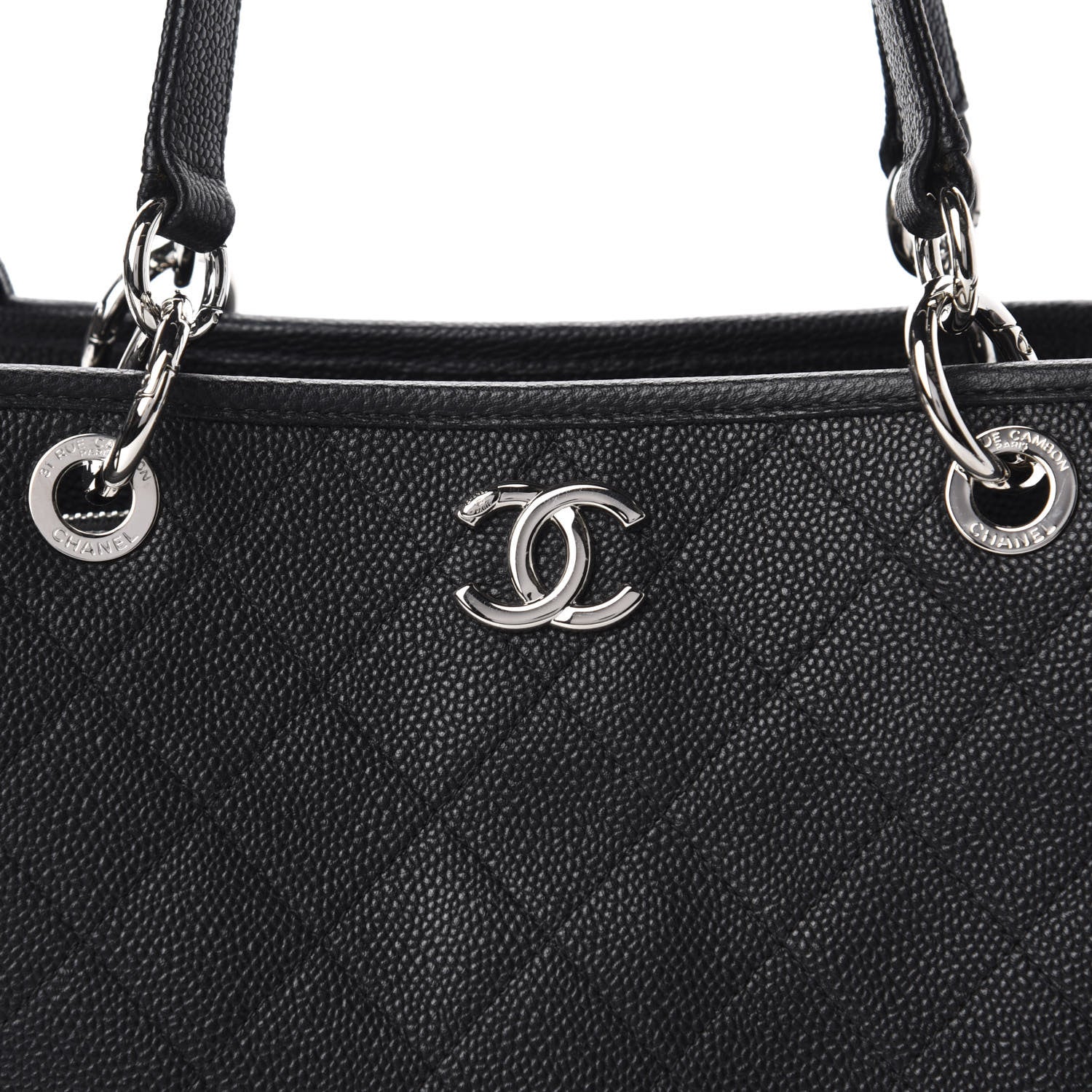 Chanel Caviar Stitched Shopping Tote Black 11 of 11