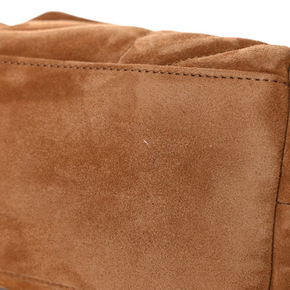 Saint Laurent Suede Calfskin Quilted Small Loulou Puffer Monogram Chain Satchel Cinnamon 10 of 10