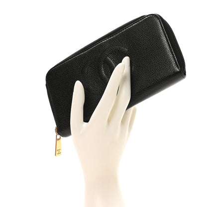 Chanel Caviar CC Timeless Large Zip Around Wallet Black 5 of 21