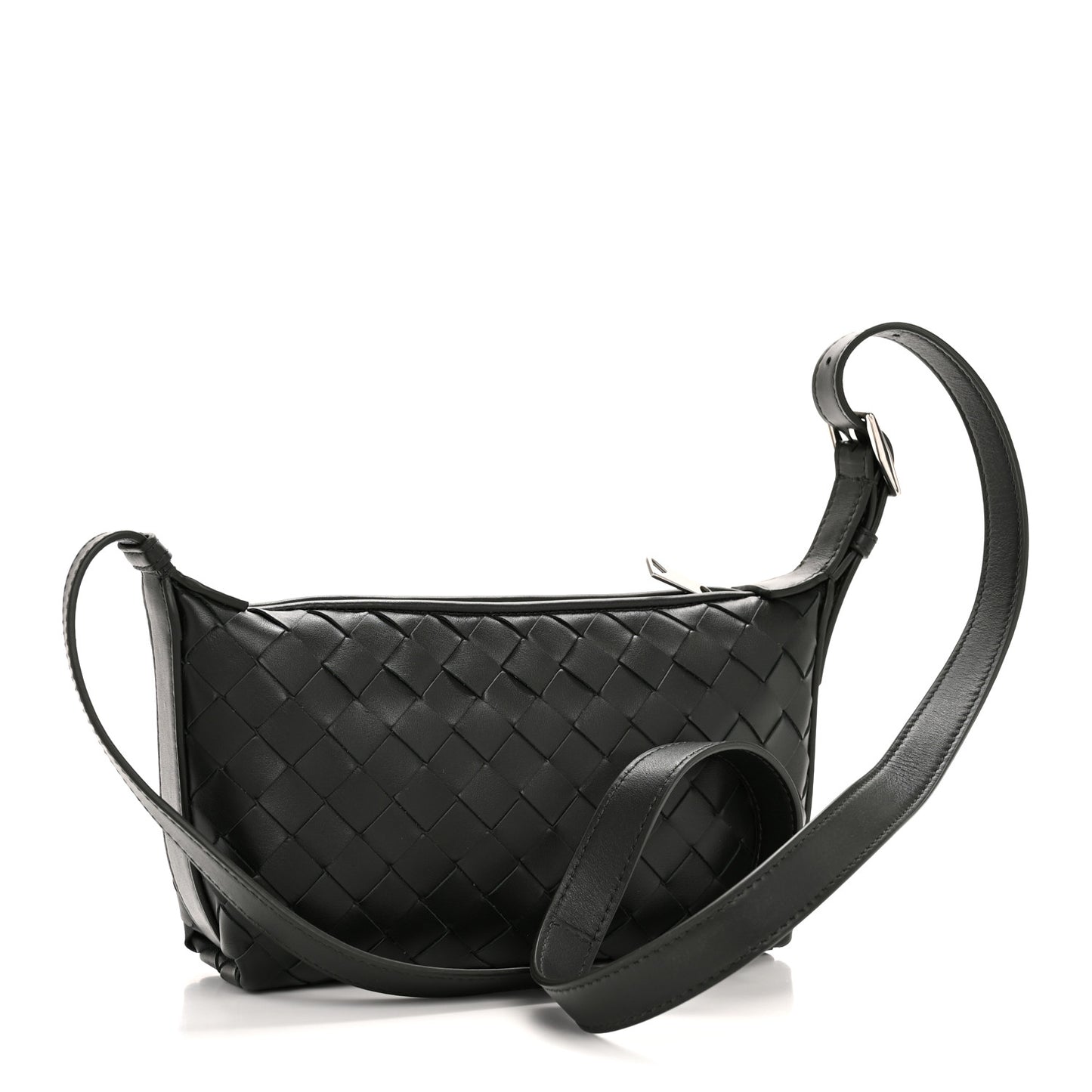 Calfskin Intrecciato Traveler Phone Pouch Dark Green