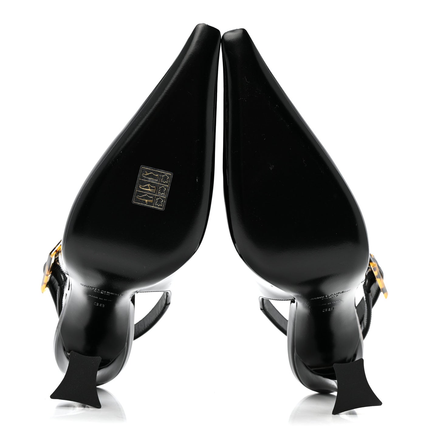 Vernice Gloss Dune 110 Slingback Pumps 38 Black
